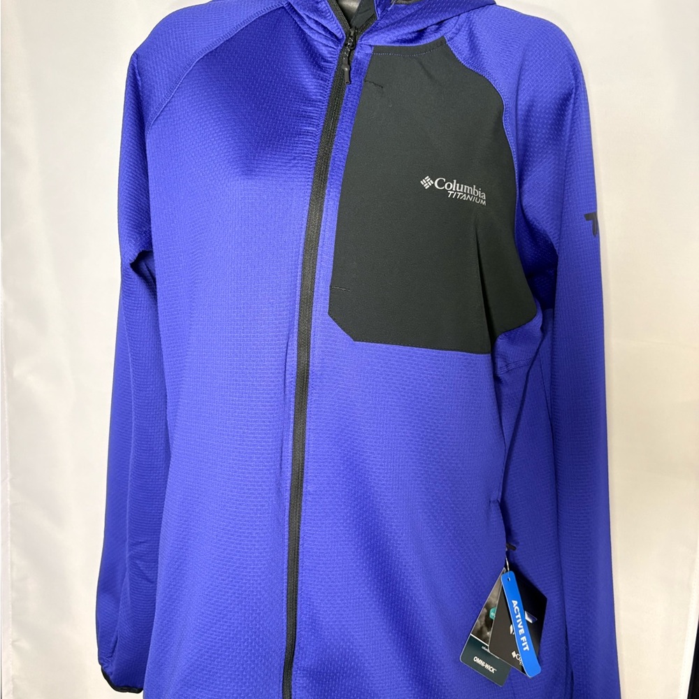 Columbia Blue and Black Hooded Jacket